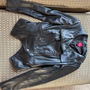 G.I.L.I. Women's Black Faux Leather Jacket